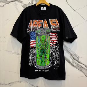 Warren Lotas Tee Shirt Mens XL Area 51 Black