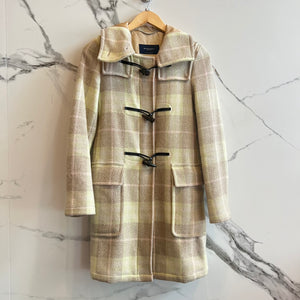 Burberry Wool Parka Plaid Jacket Womens Medium