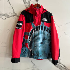 Supreme X North Face Statue of Liberty Jacket Mens Large Red
