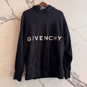 Givenchy 4G Embroidered Front and Back Logo Hoodie ‘Black’ Size L