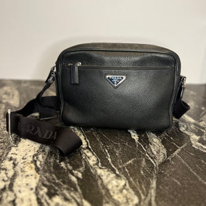 Prada Vitello Danino Leather Shoulder Bag