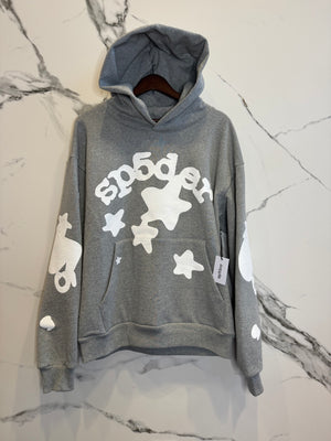 Sp5der Beluga Hoodie Dark Heather Grey Brand New