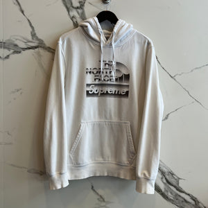 Supreme X TNF Hoodie White Mens Size Medium