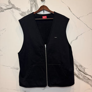 Supreme Zip Up Sweat Vest ‘Black’ Size L