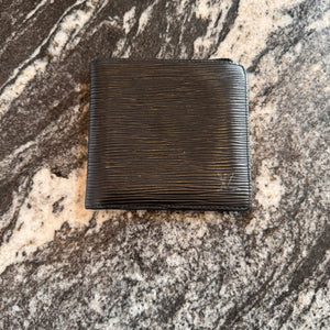 Louis Vuitton Epi Bi Fold Wallet Black