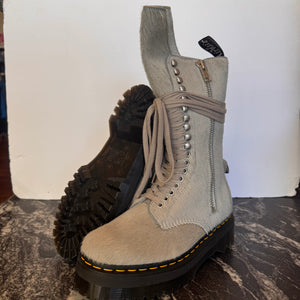 Rick Owen’s x Dr. Martens Platform Leather Boots ‘Hair-On Lux’ Size 9