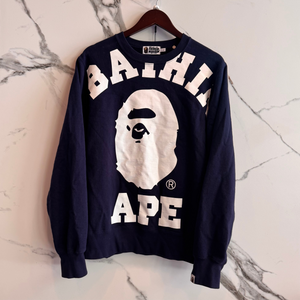 Bape Crewneck Navy Men’s Large