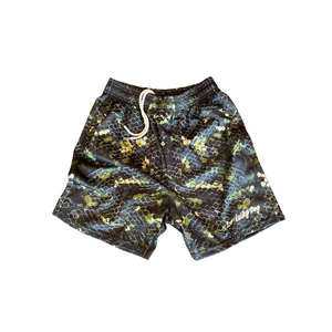 Script Mesh Shorts in Snakeskin Camo