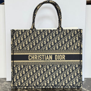 Christian Dior Oblique Navy Large Book Tote