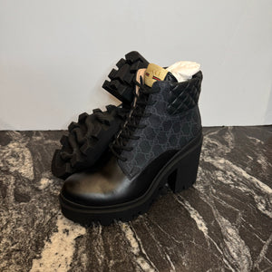 Gucci Quilted Monogram Combat Boots Size 39EU/8.5-9 Women’s New