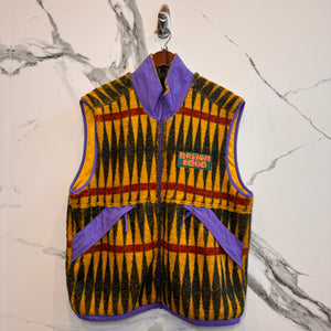 Brain Dead Fleece Vest ‘Black/Yellow/Red/Purple’ Size M
