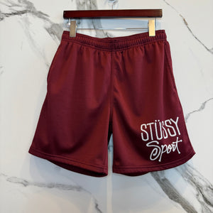 Stussy Mesh Shorts Maroon Size Small